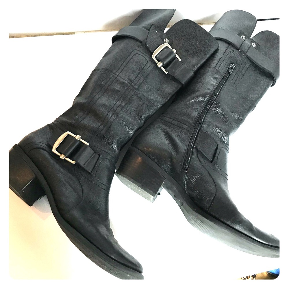 EUC Kelly and Katie Juicy Black Leather Boots 9.5